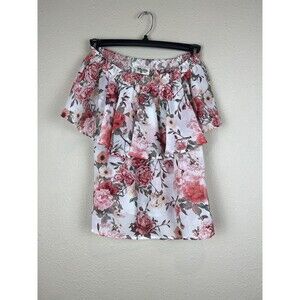 NWT Show Me Your Mumu Women’s Small Off Shoulder Smocked Floral Top Shirt Blouse